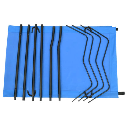 Camping Bed 180x60x19 cm Oxford Fabric and Steel Blue