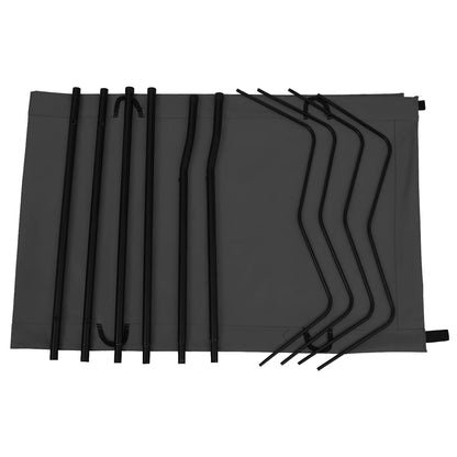 Camping Bed 180x60x19 cm Oxford Fabric and Steel Black