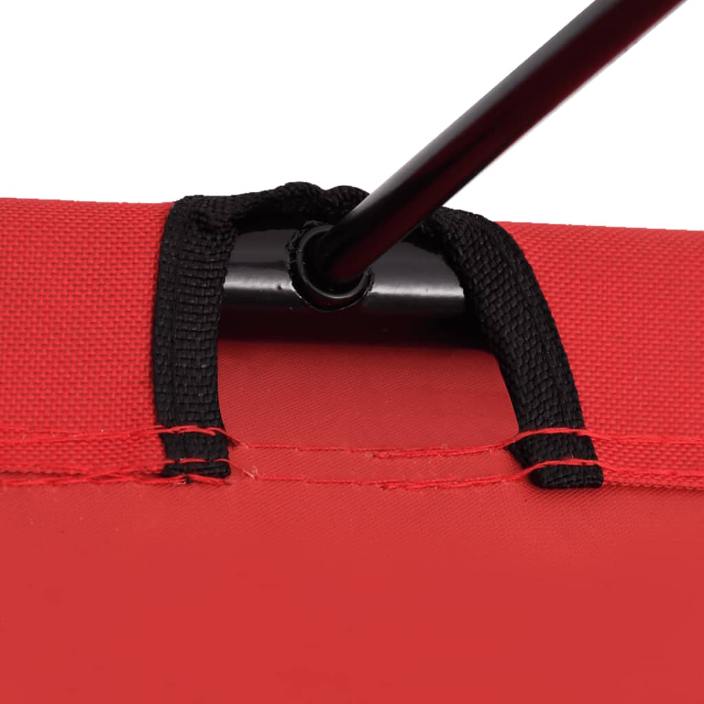 Camping Beds 2 pcs 180x60x19 cm Oxford Fabric and Steel Red
