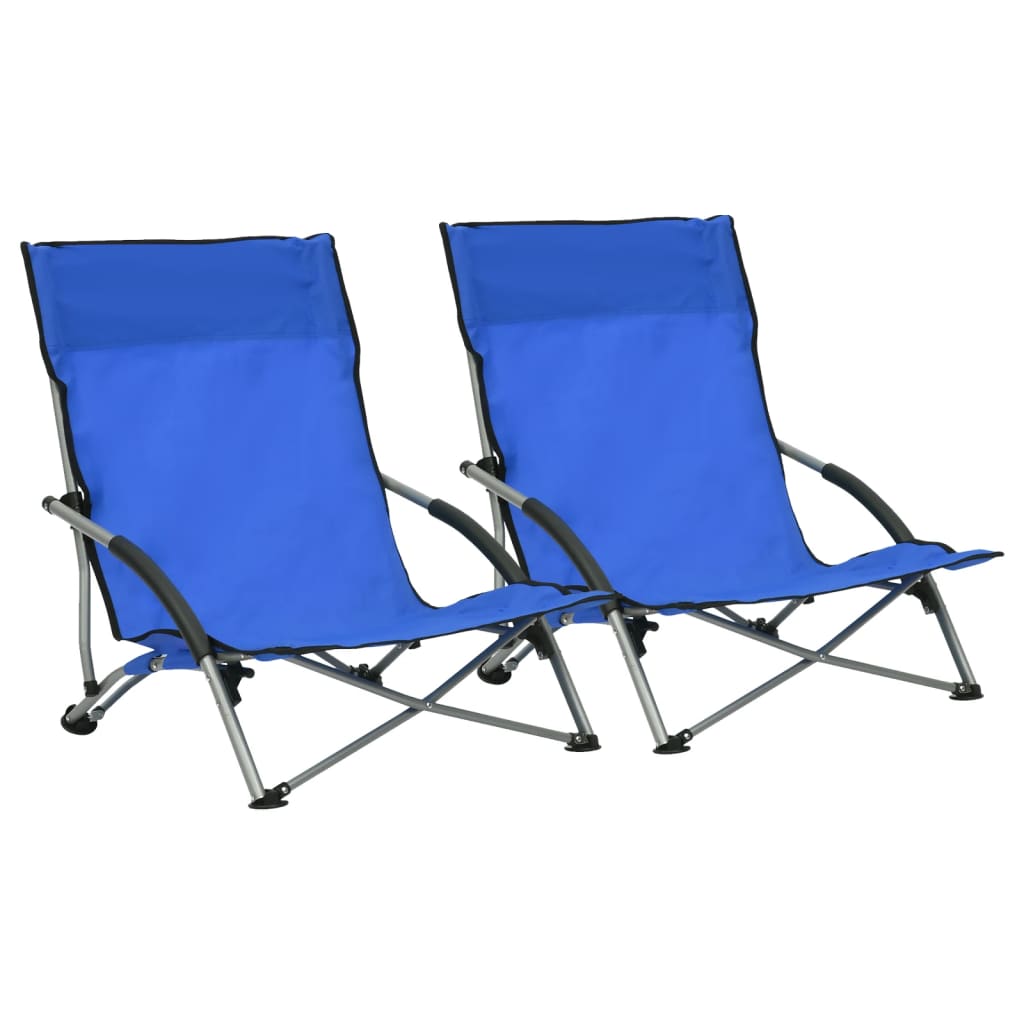 Beach Chair | Set of 2 | Blue | Oxford fabric, steel | Standard