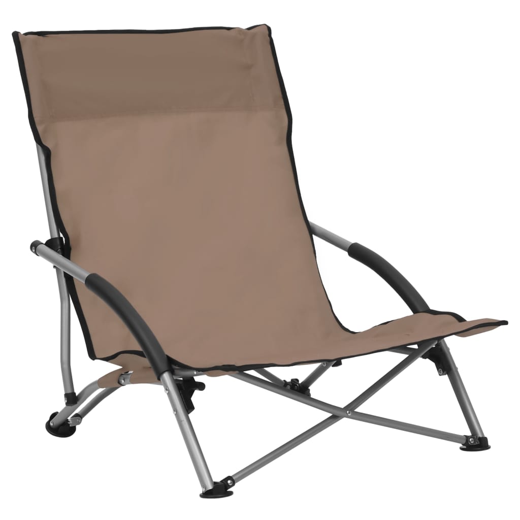 Beach Chair | Set of 2 | Taupe | Oxford fabric, Steel | Standard