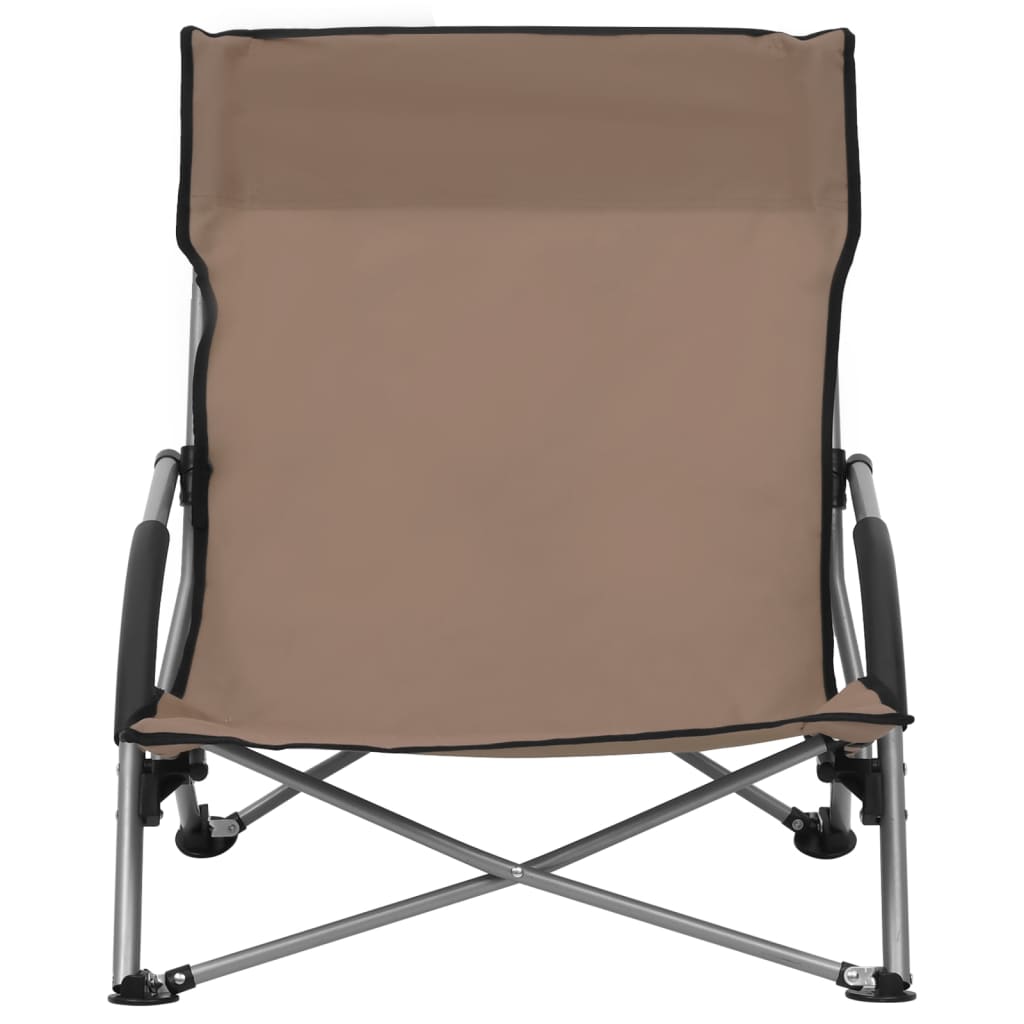 Beach Chair | Set of 2 | Taupe | Oxford fabric, Steel | Standard