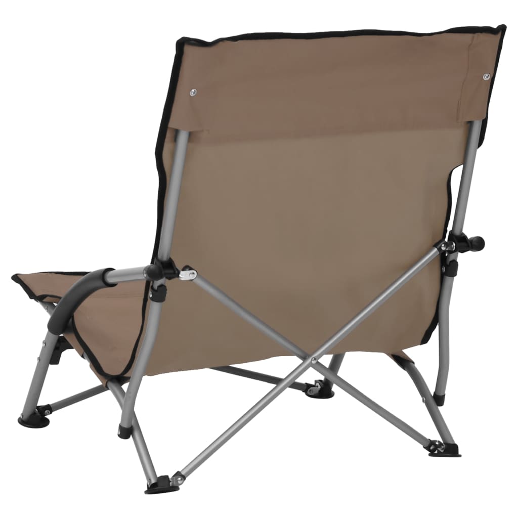 Beach Chair | Set of 2 | Taupe | Oxford fabric, Steel | Standard