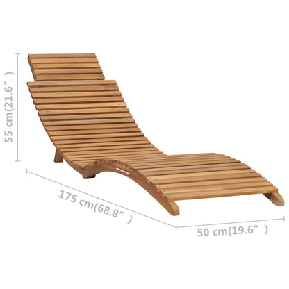 Sunlounger | Teak | Solid Teak wood | Typical garden size | Foldable