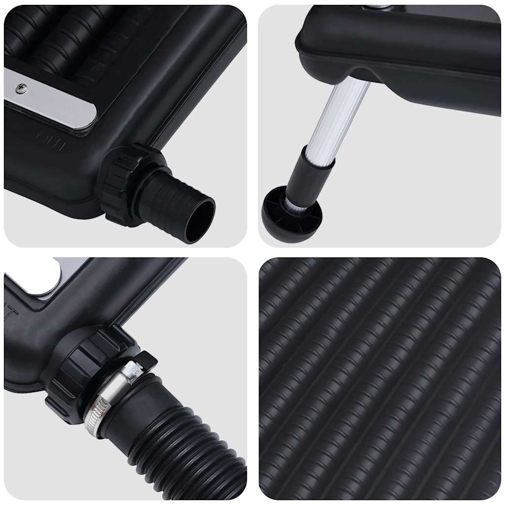 Solar Pool Heating Panel Black HDPE, PC, Aluminum 43 x 26 x 2.8 in