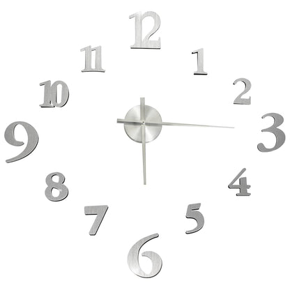 3d Wall Clock | Silver | EVA (ethylene-vinyl acetate) | Extra Large