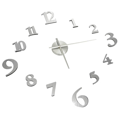 3d Wall Clock | Silver | EVA (ethylene-vinyl acetate) | Extra Large