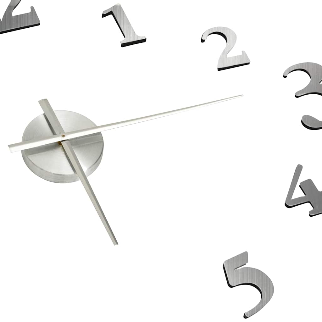 3d Wall Clock | Silver | EVA (ethylene-vinyl acetate) | Extra Large