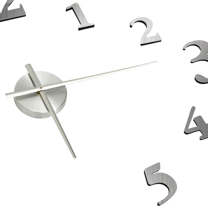 3d Wall Clock | Silver | EVA (ethylene-vinyl acetate) | Extra Large