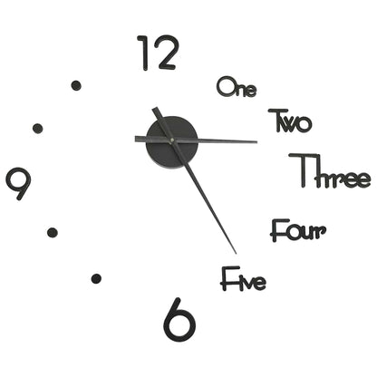 3d Wall Clock | Black | EVA (ethylene-vinyl acetate) | XXL