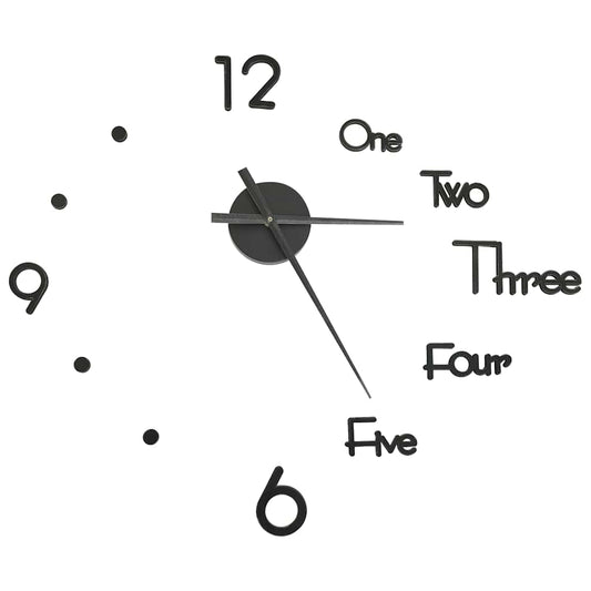 3d Wall Clock | Black | EVA (ethylene-vinyl acetate) | XXL