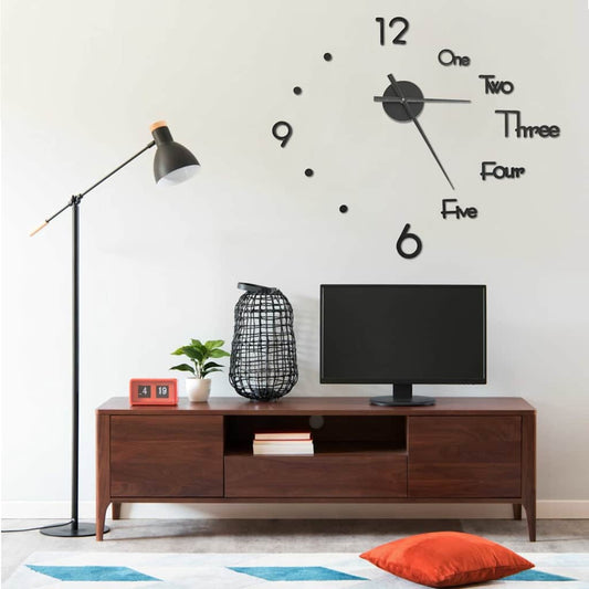 3d Wall Clock | Black | EVA (ethylene-vinyl acetate) | XXL