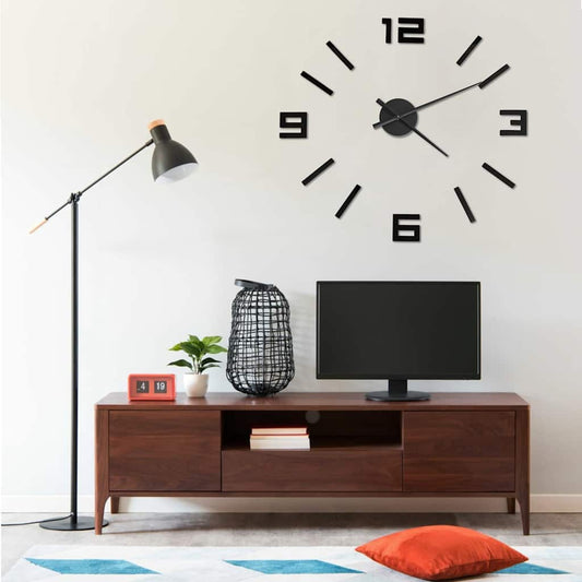 3d Wall Clock | Black | EVA (ethylene-vinyl acetate) | XXL