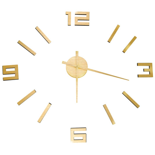 3D Wall Clock | Gold | EVA (ethylene-vinyl acetate) | XXL