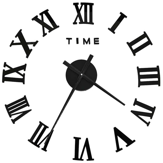 3d Wall Clock | Black | EVA (ethylene-vinyl acetate) | XXL | Modern
