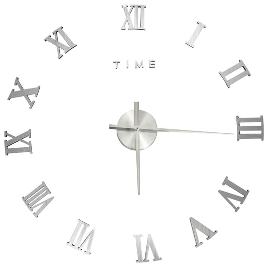 3d Wall Clock | Silver | EVA (ethylene-vinyl acetate) | XXL