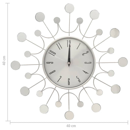 Wall Clock Silver 40 cm Metal
