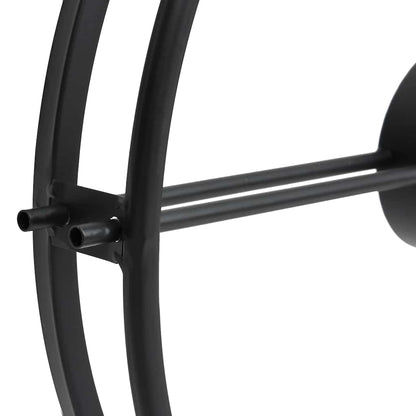 Wall Clock | Black | Iron | 52 cm |  Decorative Inlays  | Wall Clock