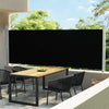 Patio Retractable Side Awning 236.2"x63" Black