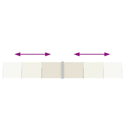 Side Awning Cream Polyester with PU coating, Powder-coated steel
