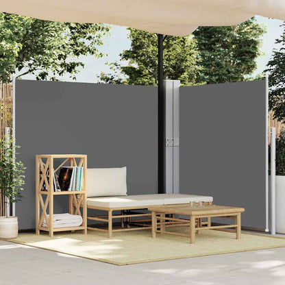 Patio Retractable Side Awning 170x1200 cm Anthracite