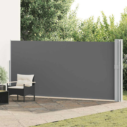 Patio Retractable Side Awning 170x1200 cm Anthracite