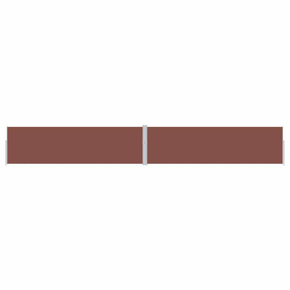 Patio Retractable Side Awning 170x1200 cm Brown
