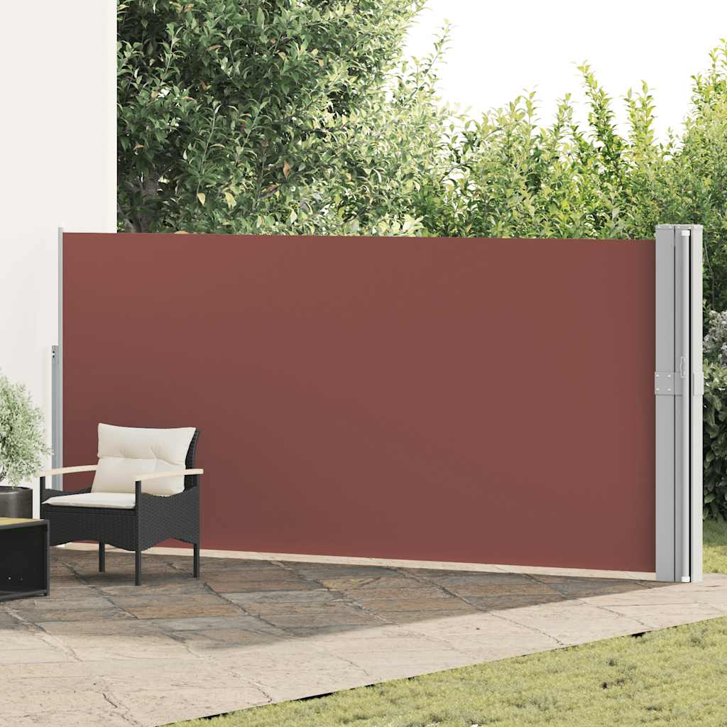 Patio Retractable Side Awning 170x1200 cm Brown