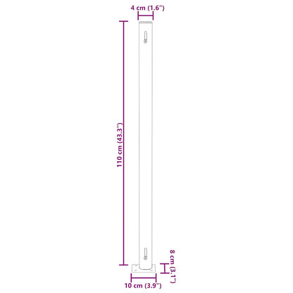 Patio Retractable Side Awning 180x300 cm Grey