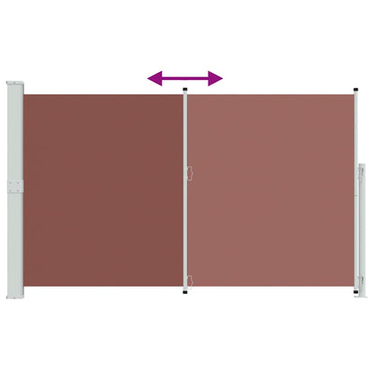 Patio Retractable Side Awning 180x300 cm Brown