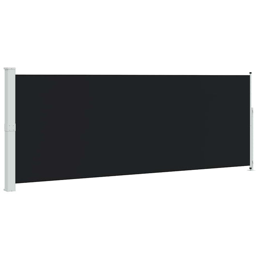 Patio Retractable Side Awning 180x514 cm Black