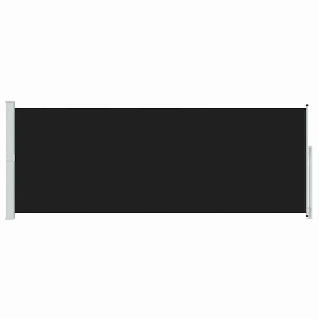Patio Retractable Side Awning 180x500 cm Black