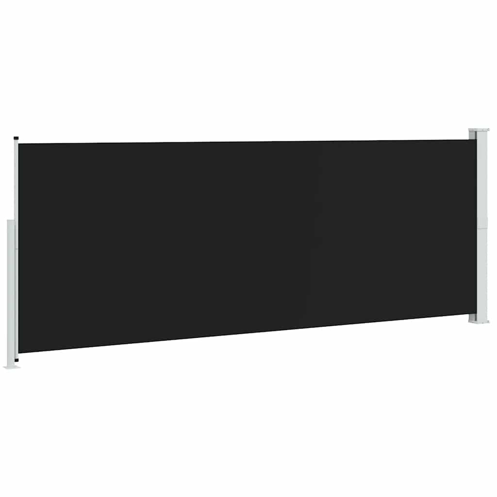 Patio Retractable Side Awning 180x500 cm Black