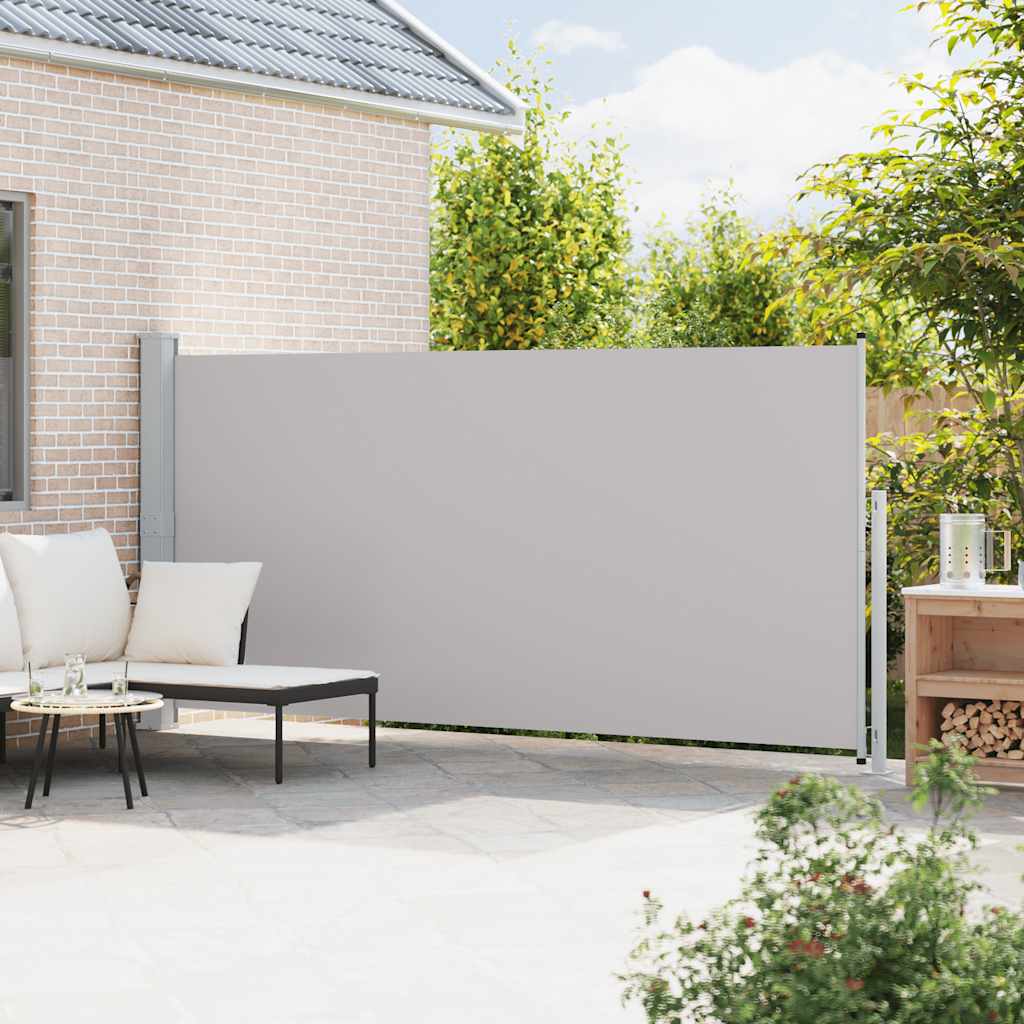 Patio Retractable Side Awning 180x500 cm Grey
