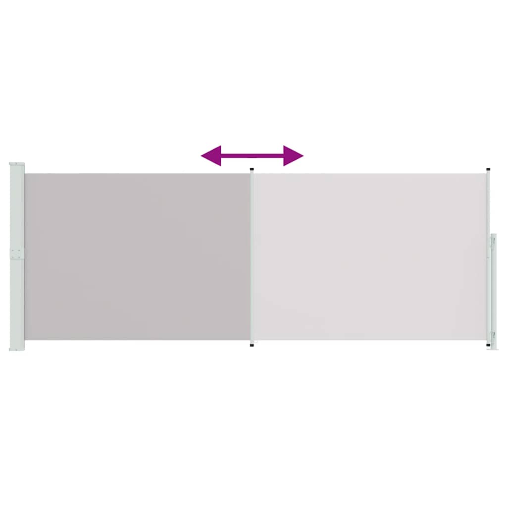 Patio Retractable Side Awning 180x500 cm Grey