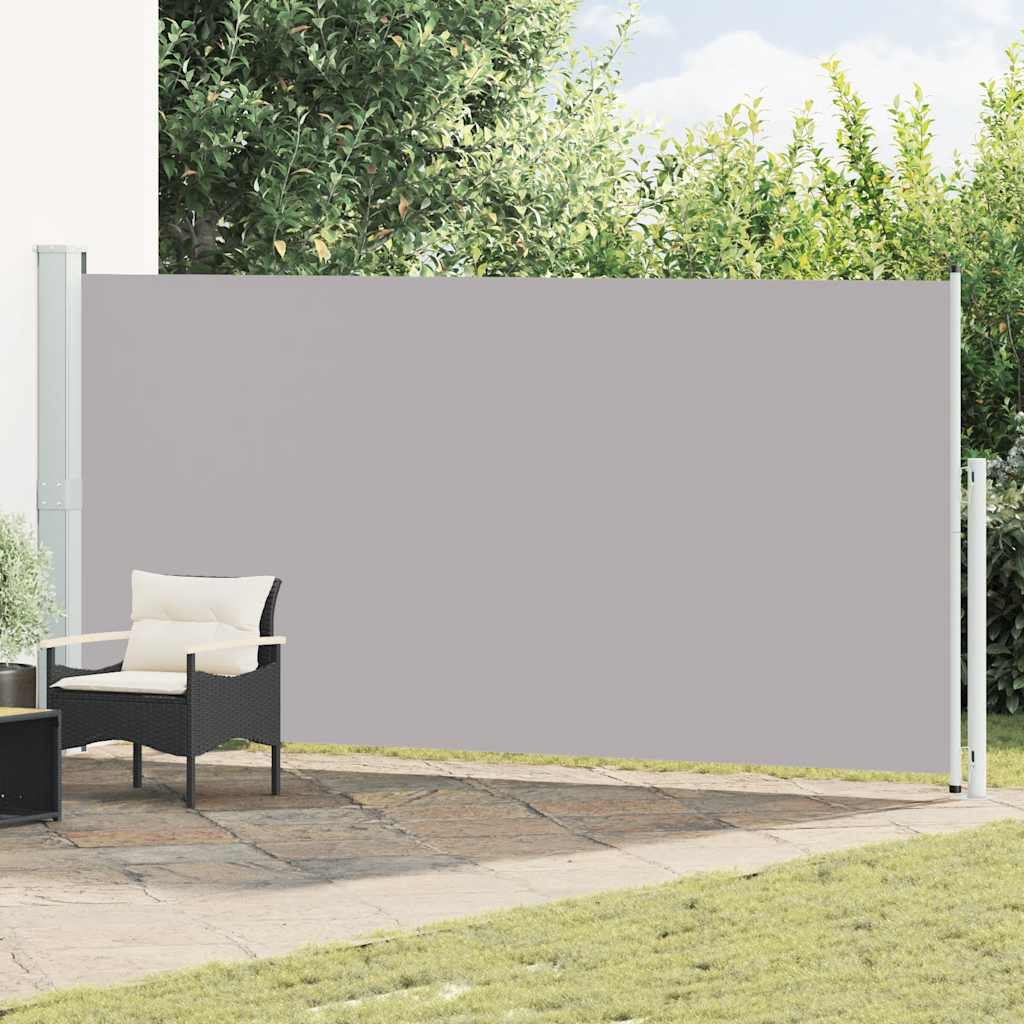 Patio Retractable Side Awning 180x500 cm Grey