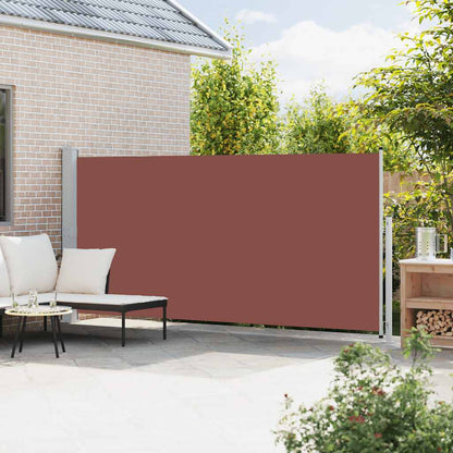 Patio Retractable Side Awning 180x500 cm Brown