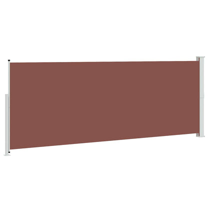Patio Retractable Side Awning 180x500 cm Brown