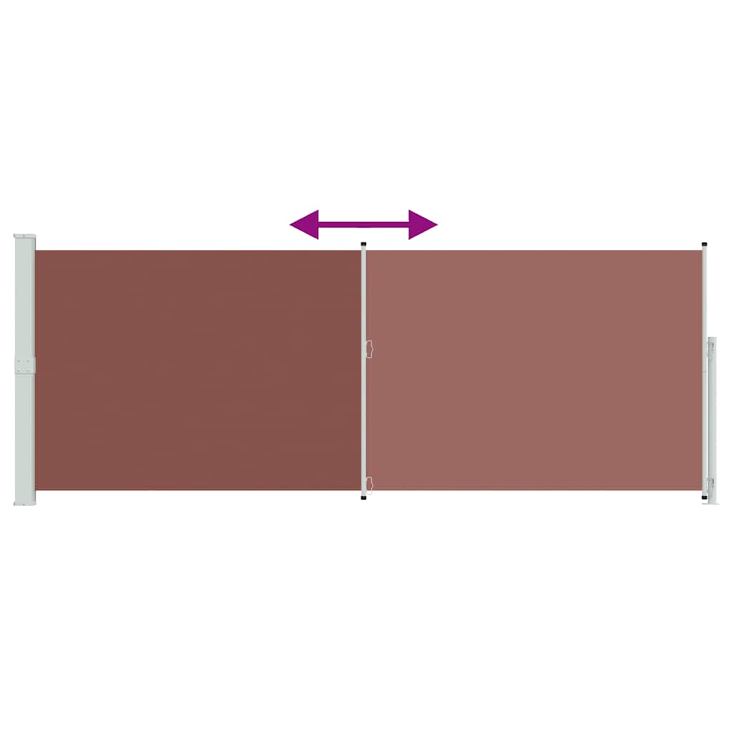 Patio Retractable Side Awning 180x500 cm Brown