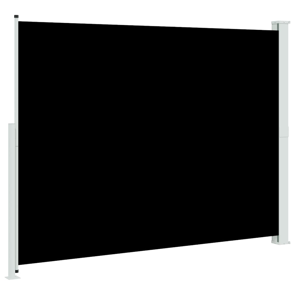 Patio Retractable Side Awning 220x300 cm Black