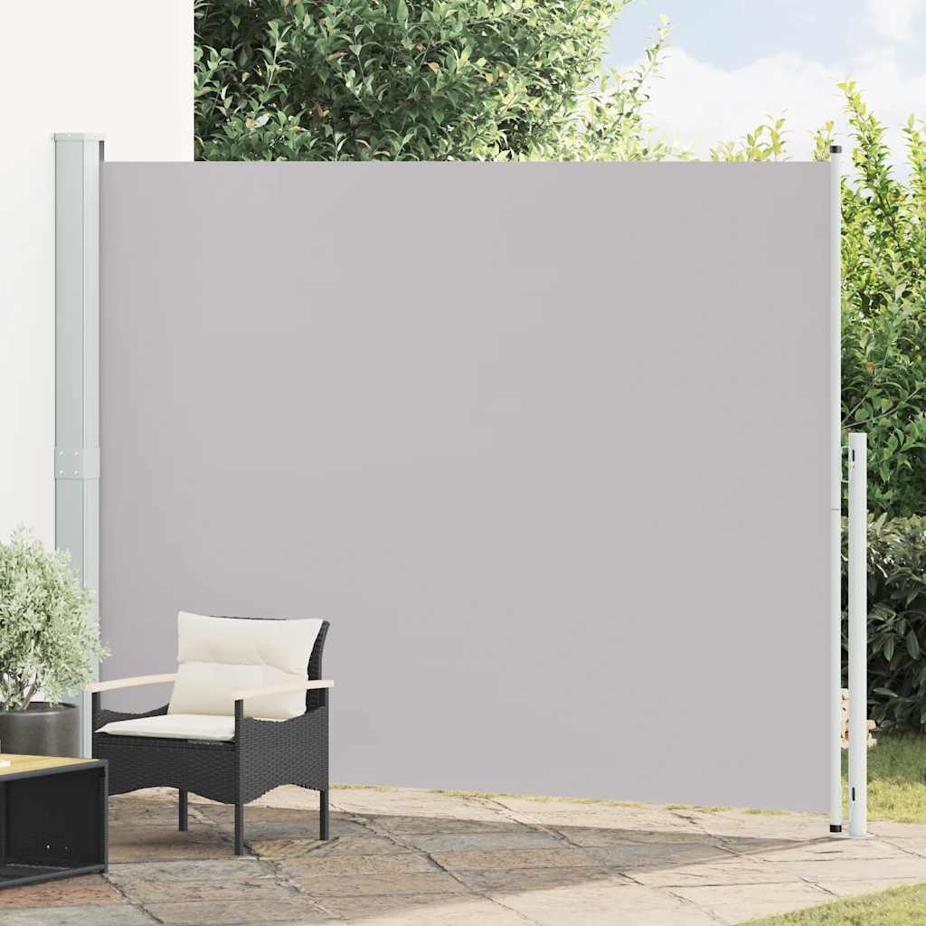 Patio Retractable Side Awning 220x300 cm Grey