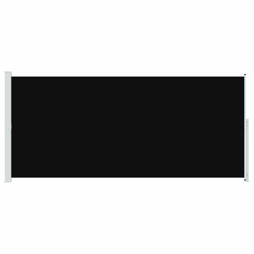 Patio Retractable Side Awning 220x500 cm Black