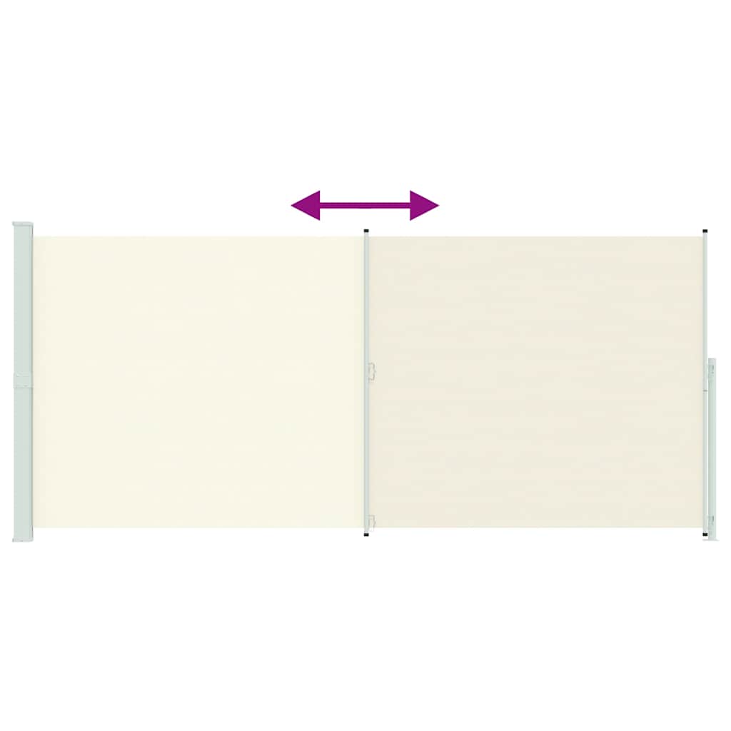 Patio Retractable Side Awning 86.6"x196.9" Cream