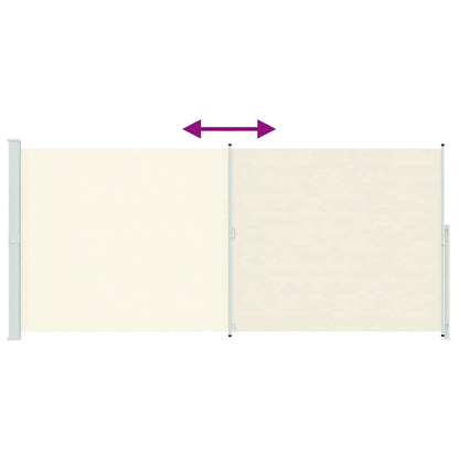 Patio Retractable Side Awning 86.6"x196.9" Cream