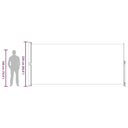 Patio Retractable Side Awning 86.6"x196.9" Cream