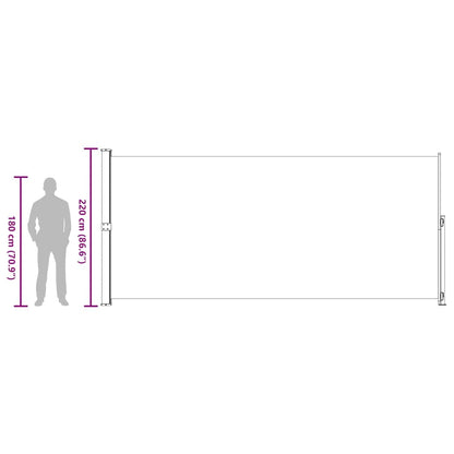Patio Retractable Side Awning 220x500 cm Brown