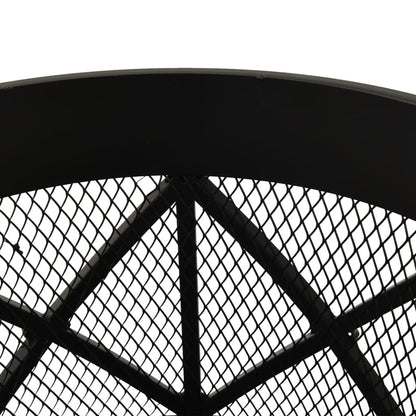 Rustic Fire Pit with Poker Φ42x54 cm Steel