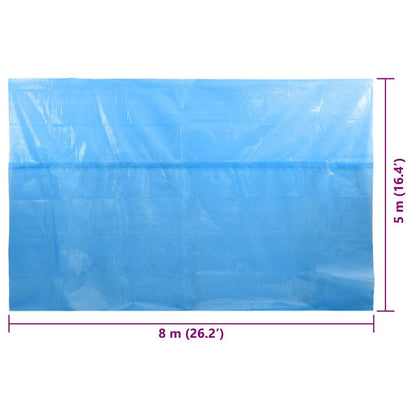 vidaXL Pool Cover Blue Polyethylene 315.0 x 196.9 in