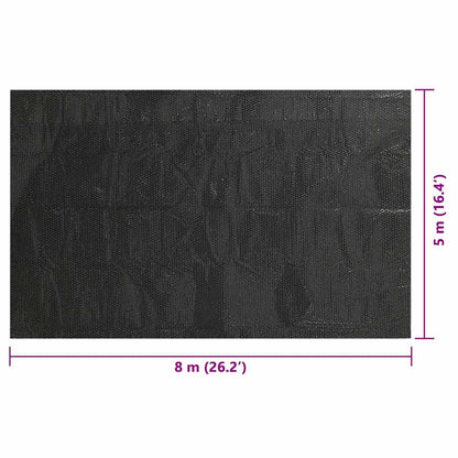Pool Cover | Black | Thick PE film with air chambers | Large