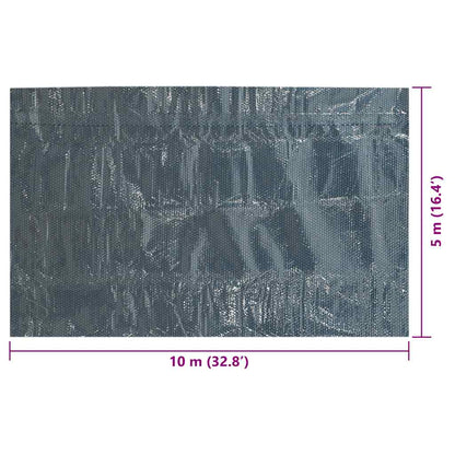 Floating PE Solar Pool Film 1000x500 cm Black and Blue